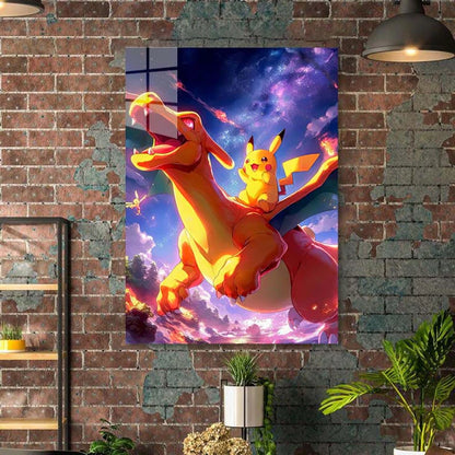 pichachu con charizard Pokemon-Artwork 