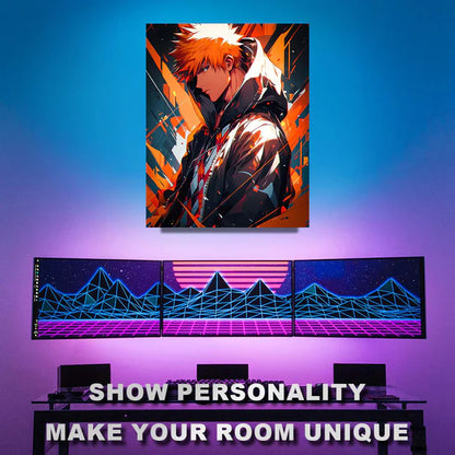 B00020-Kurosaki Ichigo- HD Shining Metal Poster